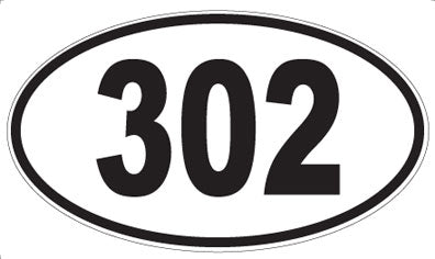 302 - Oval Sticker