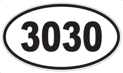3030 - Oval Sticker