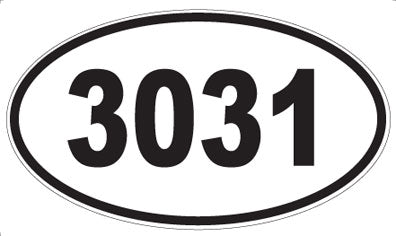 3031 - Oval Sticker