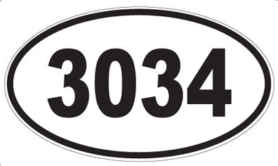 3034 - Oval Sticker