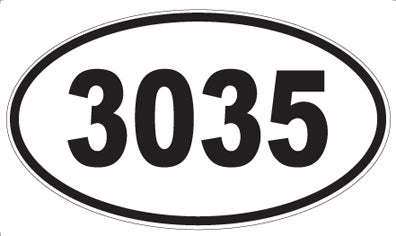 3035 - Oval Sticker