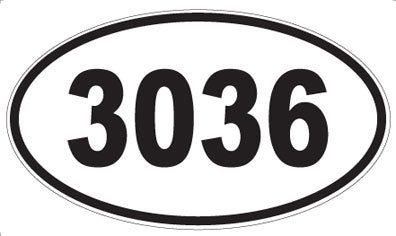 3036 - Oval Sticker