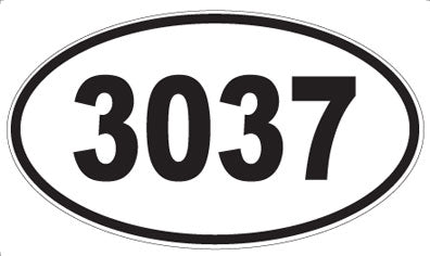 3037 - Oval Sticker