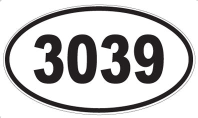 3039 - Oval Sticker
