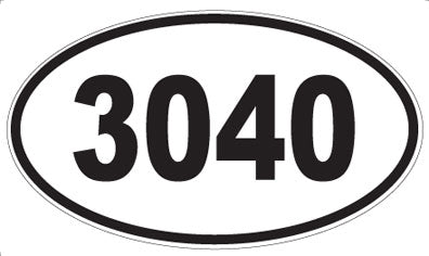 3040 - Oval Sticker