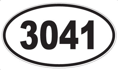 3041 - Oval Sticker