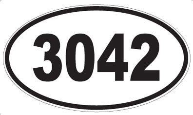 3042 - Oval Sticker