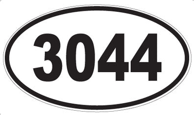 3044 - Oval Sticker