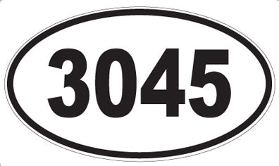 3045 - Oval Sticker