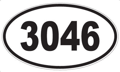 3046 - Oval Sticker