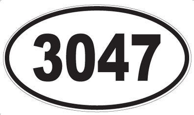 3047 - Oval Sticker