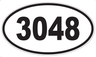 3048 - Oval Sticker