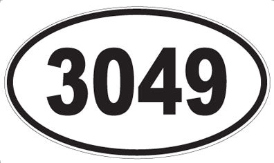 3049 - Oval Sticker