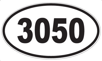 3050 - Oval Sticker