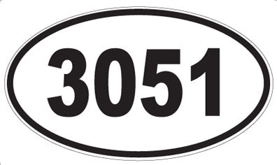 3051 - Oval Sticker