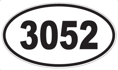 3052 - Oval Sticker