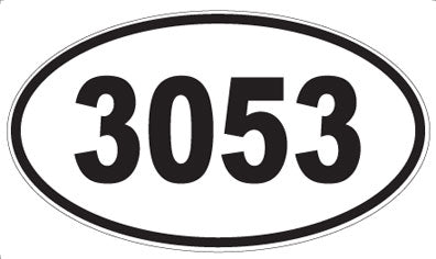 3053 - Oval Sticker