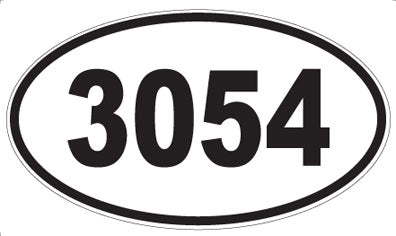 3054 - Oval Sticker