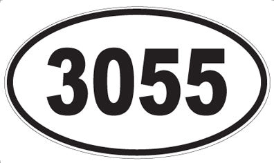 3055 - Oval Sticker