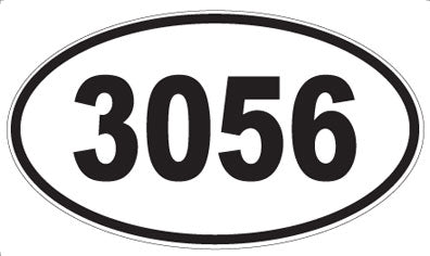 3056 - Oval Sticker