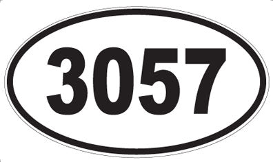 3057 - Oval Sticker