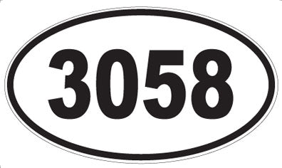3058 - Oval Sticker