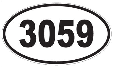 3059 - Oval Sticker