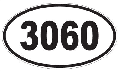 3060 - Oval Sticker