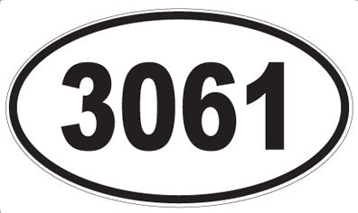 3061 - Oval Sticker