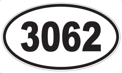 3062 - Oval Sticker