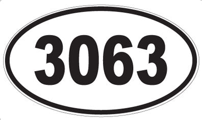 3063 - Oval Sticker