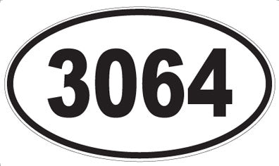 3064 - Oval Sticker