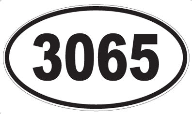 3065 - Oval Sticker