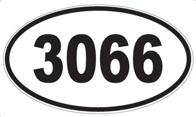 3066 - Oval Sticker