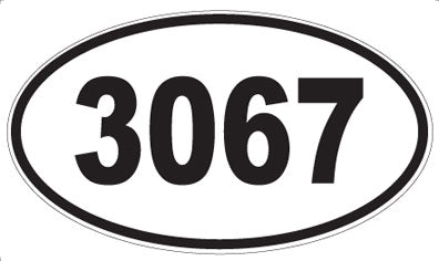 3067 - Oval Sticker