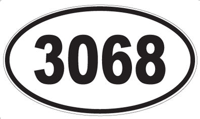 3068 - Oval Sticker