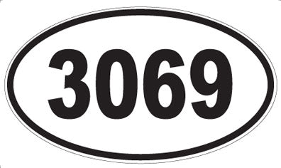 3069 - Oval Sticker