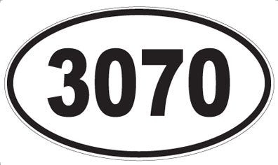 3070 - Oval Sticker