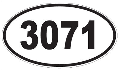 3071 - Oval Sticker