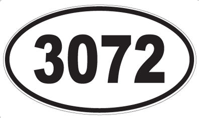 3072 - Oval Sticker