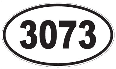 3073 - Oval Sticker