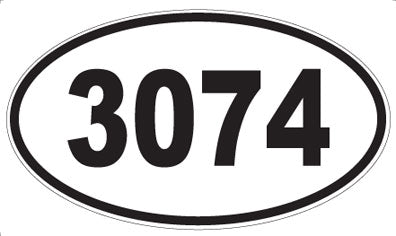 3074 - Oval Sticker