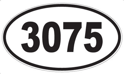 3075 - Oval Sticker