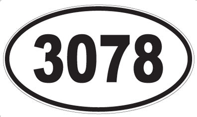 3078 - Oval Sticker