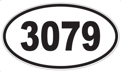 3079 - Oval Sticker