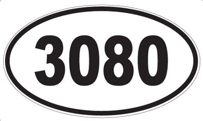 3080 - Oval Sticker