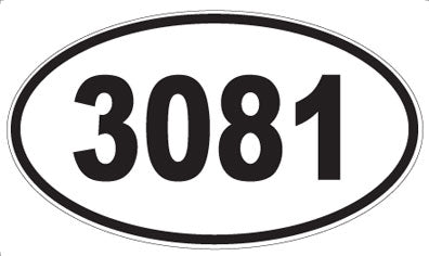 3081 - Oval Sticker