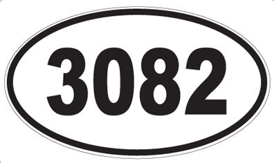3082 - Oval Sticker