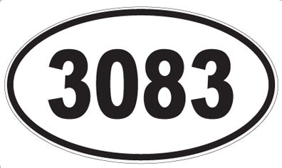 3083 - Oval Sticker