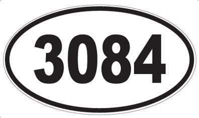 3084 - Oval Sticker